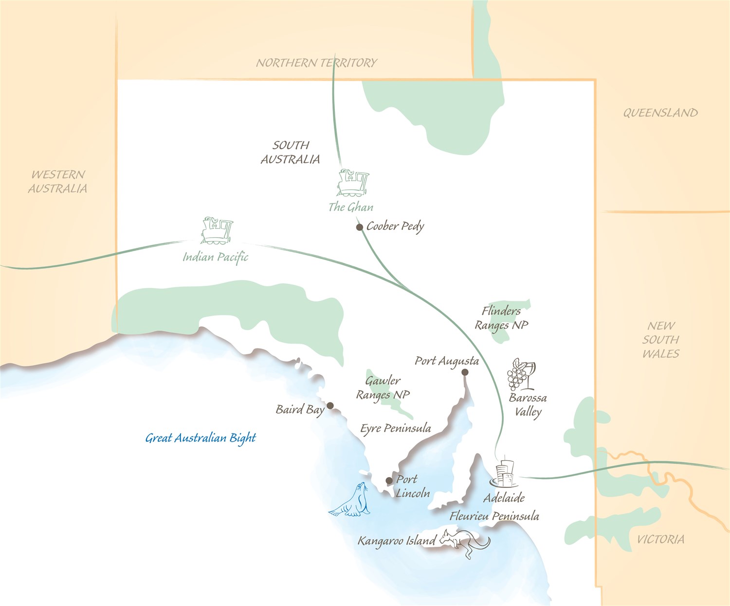 South Australia map