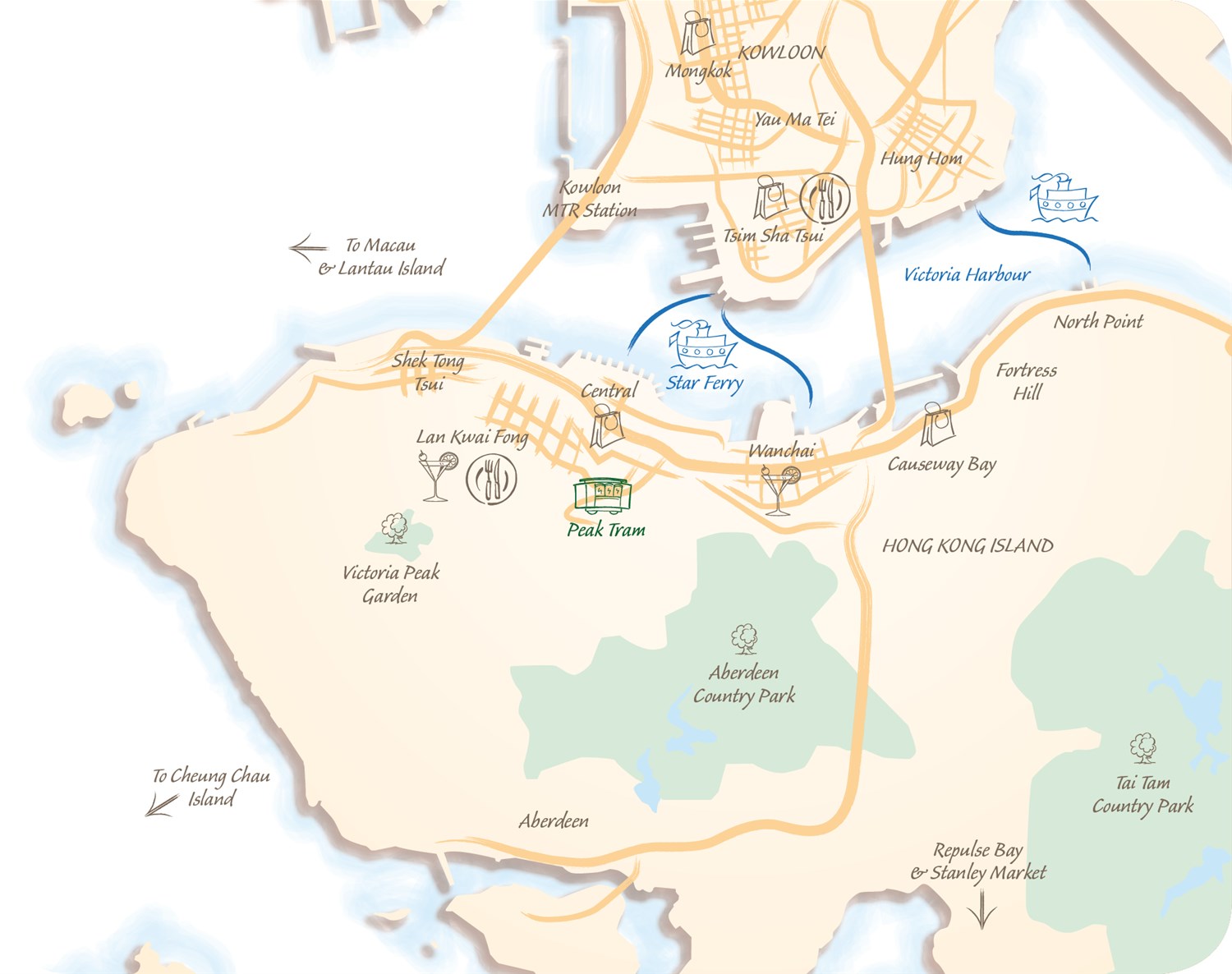 Hong Kong map
