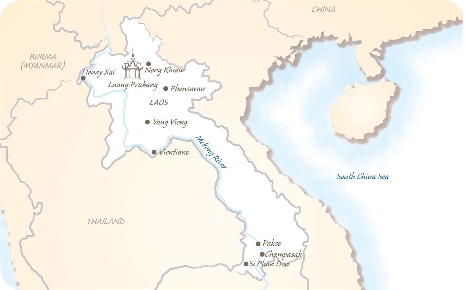 Laos map