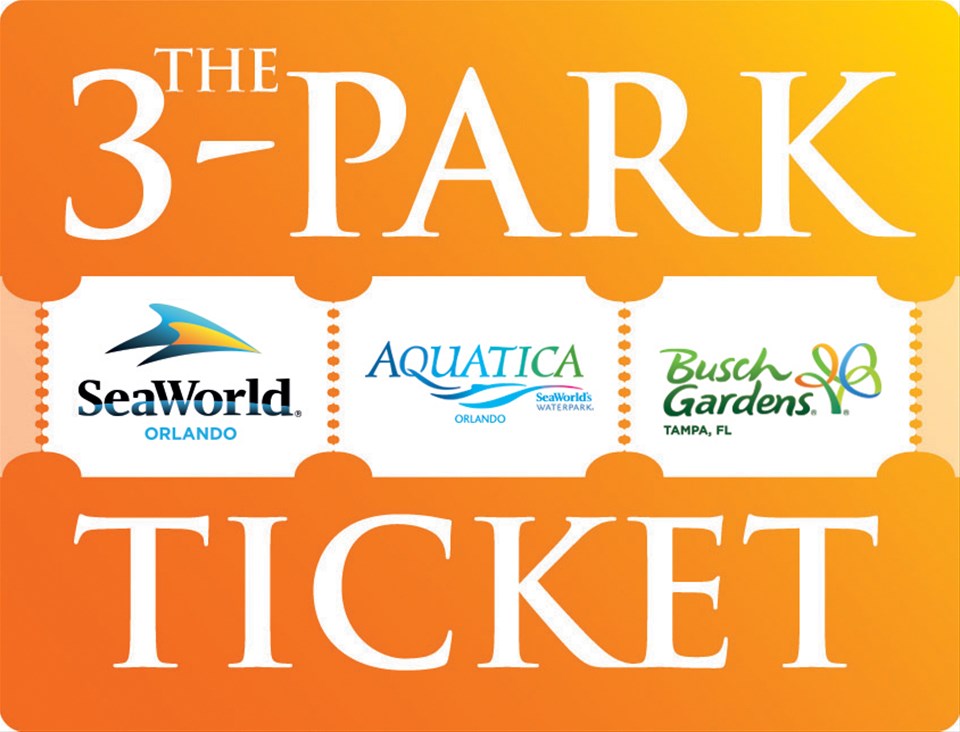 Seaworld Orlando Aquatica Busch Gardens 3 Park Ticket Touring