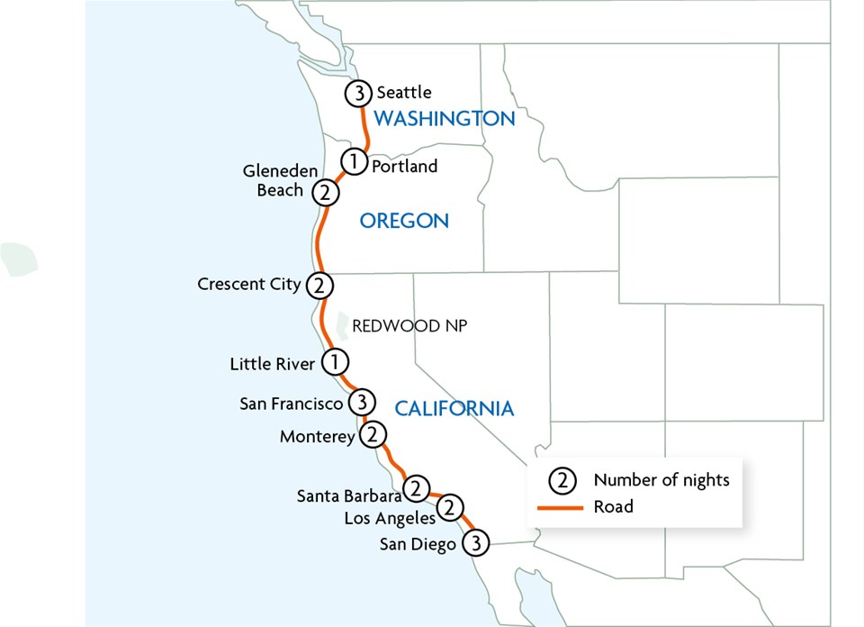 Pacific Quest Seattle to San Diego Touring with Trailfinders