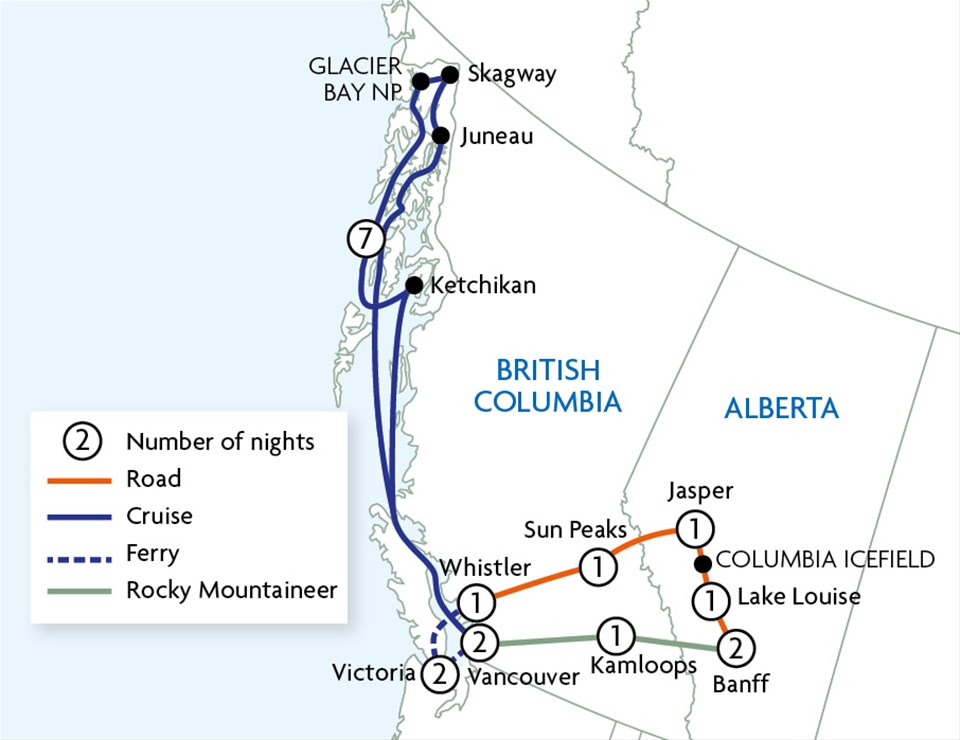 Canadian Rockies Explorer & Optional Alaskan Cruise Canadian Rockies Explorer & Optional Alaskan Cruise