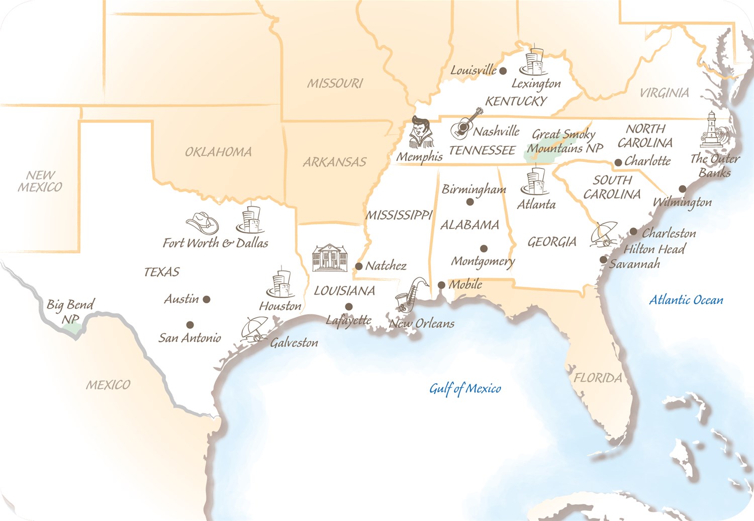 The South map