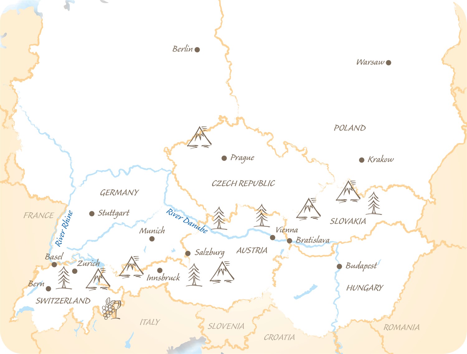 Central Europe map
