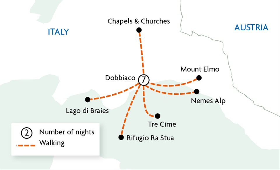 Walking in the Italian Dolomites