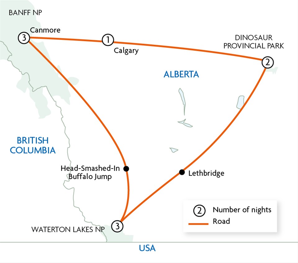 Alberta's Prairies, Peaks & Dinosaurs - Motorhome Holiday Alberta's Prairies, Peaks & Dinosaurs - Motorhome Holiday