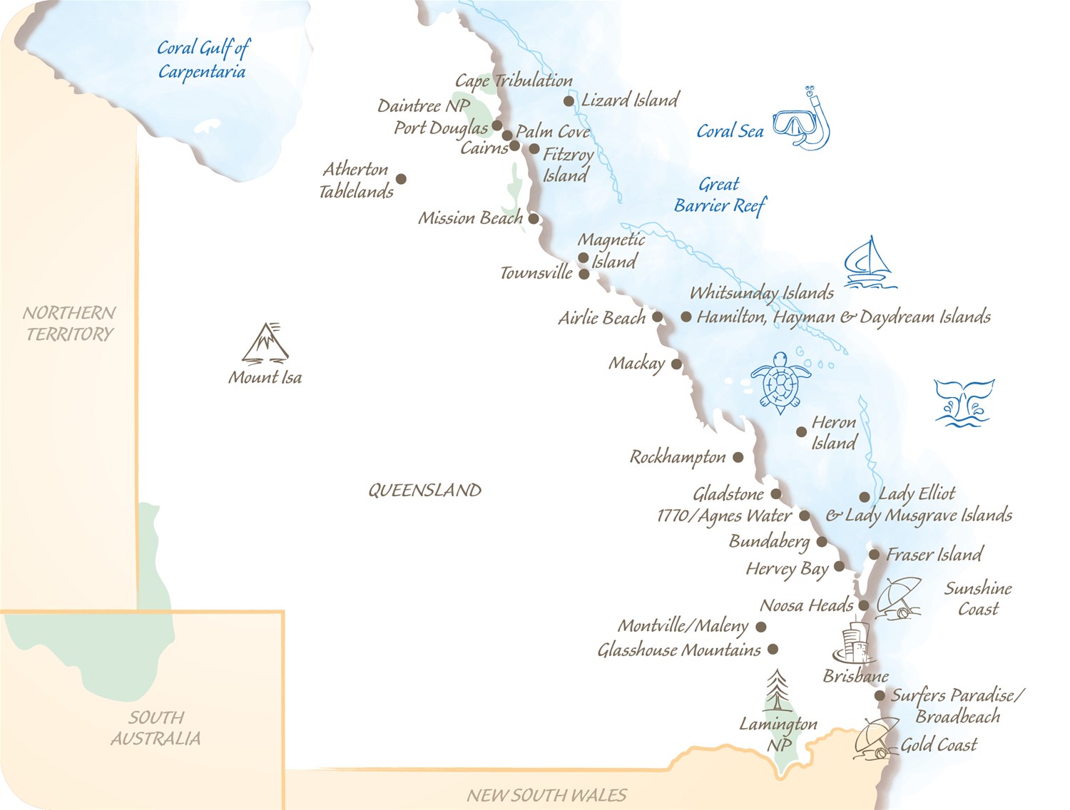 Queensland map