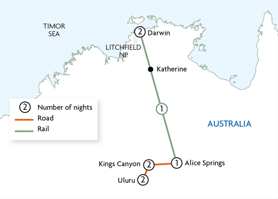 Top End by Rail & Outback Wilderness Top End by Rail & Outback Wilderness