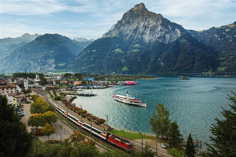 Gotthard Panorama Express - Lucerne Pier to Lugano via Fluelen