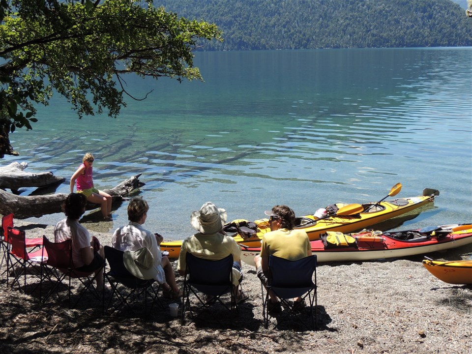 Kayaking on Lake Moreno, Bariloche