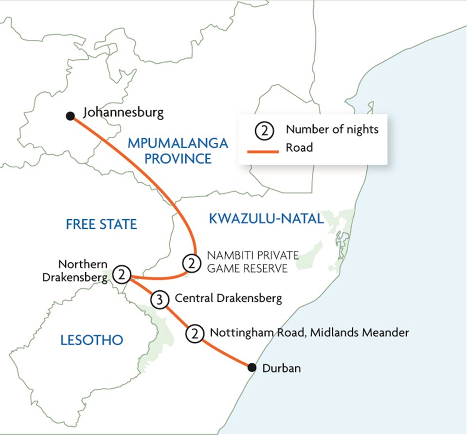 Discover The Drakensberg - Chauffeured Fly Drive Discover The Drakensberg - Chauffeured Fly Drive