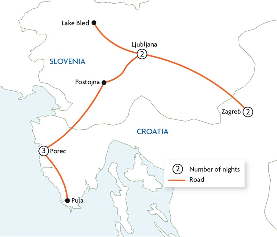 Highlights of Northern Croatia and Slovenia