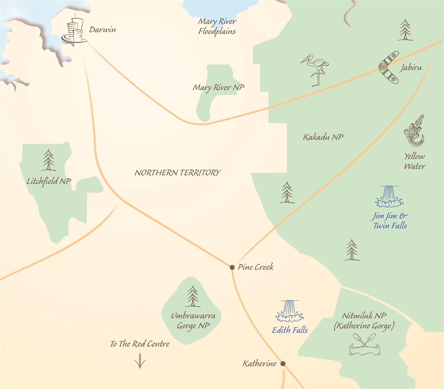 The Top End map