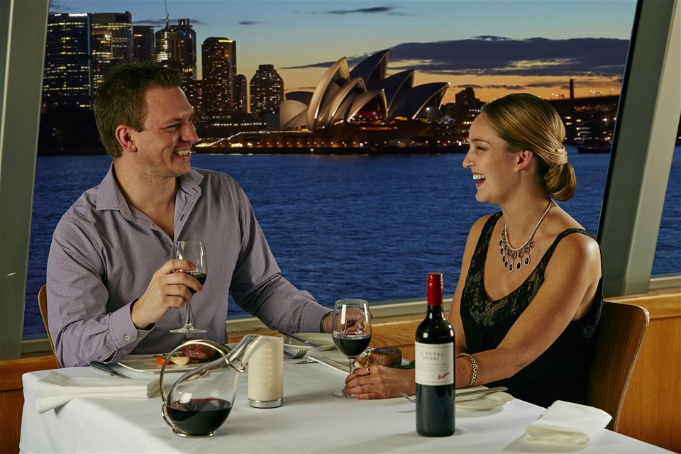 Sydney Harbour Dinner Cruise - Gold Penfolds Dinner with Window