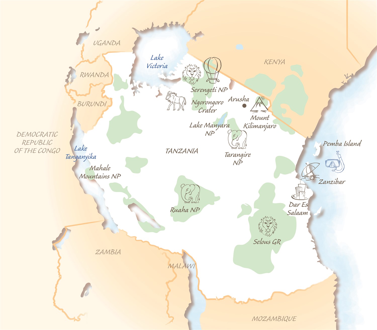 Tanzania map