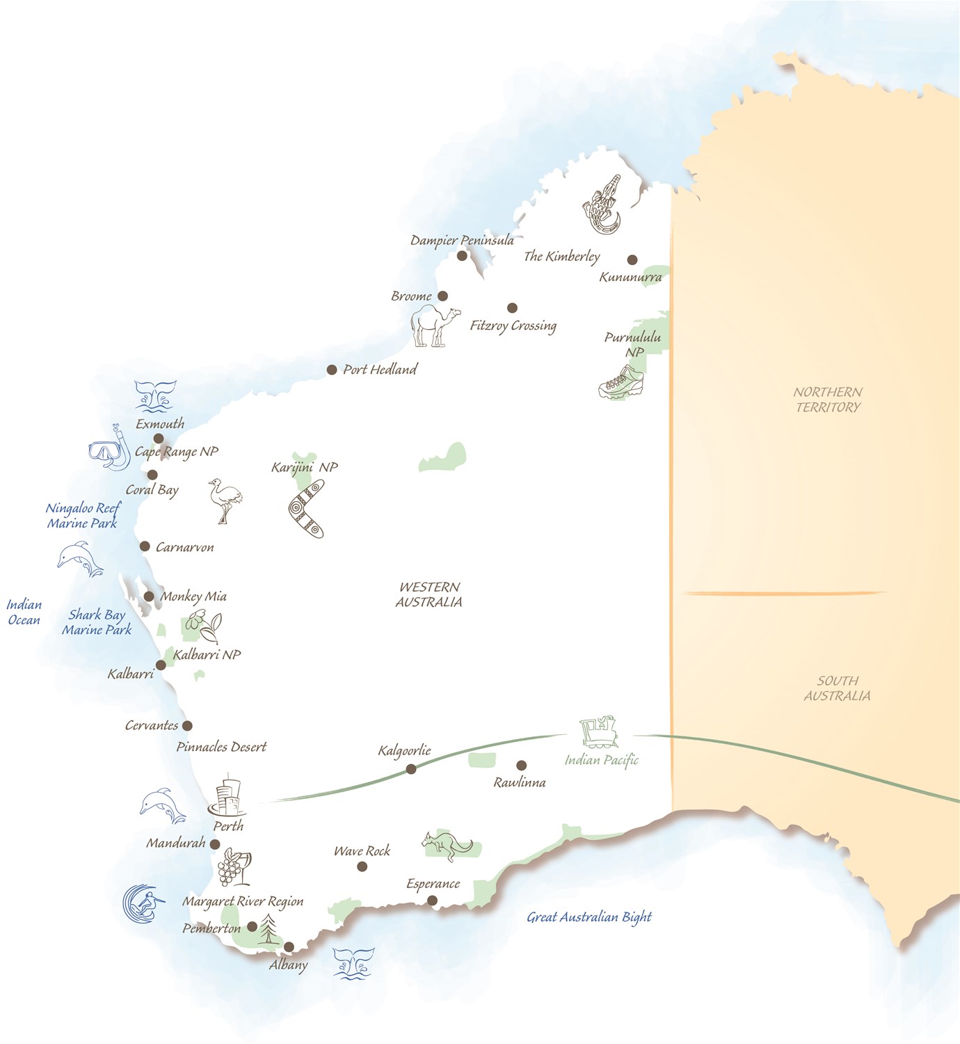 Western Australia map