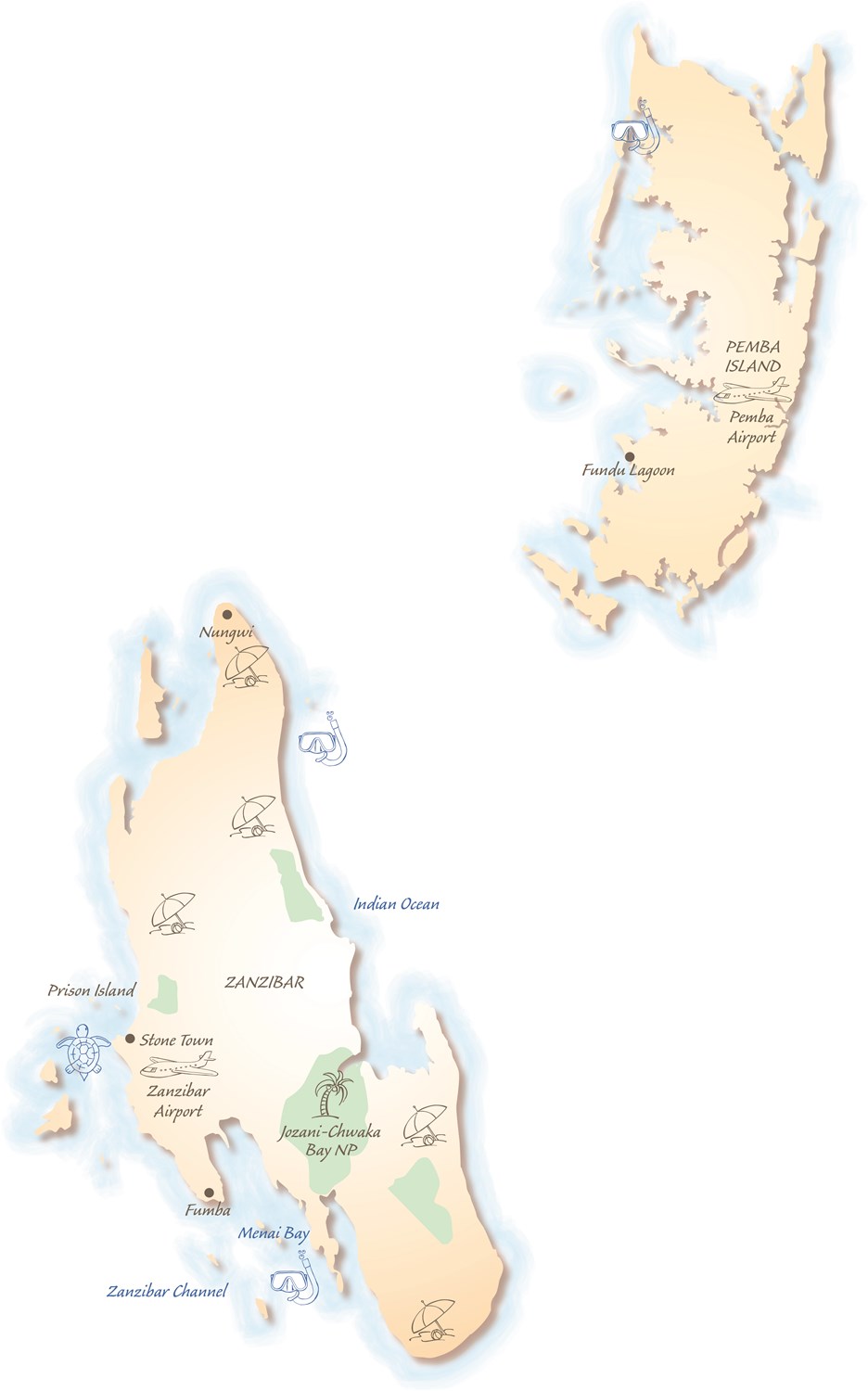 Zanzibar map