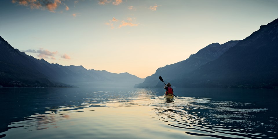 Kayaking on Lake Brienz