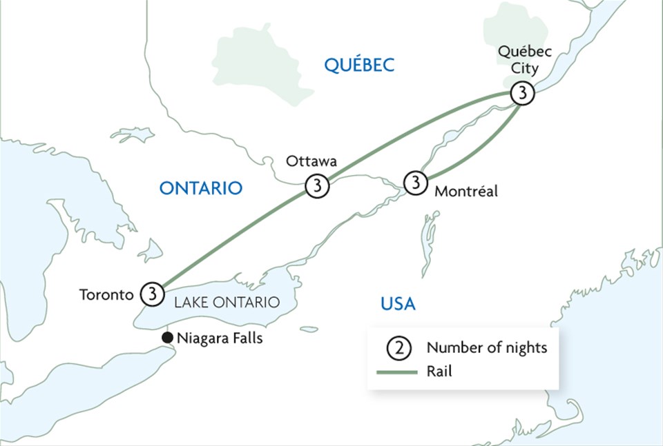 Toronto to Montreal Winter Explorer by Rail Tour Trailfinders