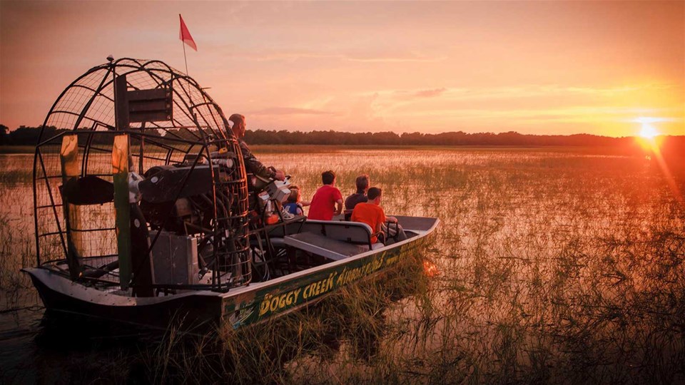 Boggy Creek Sunset Airboat Ride